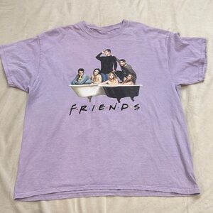 Mens Purple FRIENDS Graphic T-Shirt